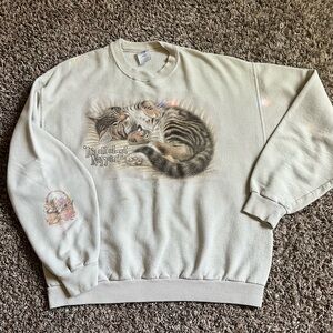 **SOLD** Napping Cat Sweater